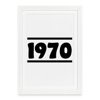 1970 Anniversaire 1970 - Affiche encadrée (27 × 37 cm) - blanc - Devant