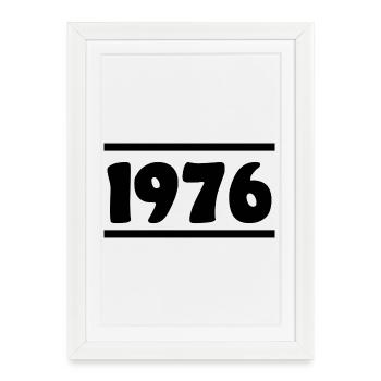 1976 Anniversaire 1976 - Affiche encadrée (27 × 37 cm) - blanc - Devant