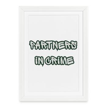 Complices dans le Crime Graffiti - Affiche encadrée (27 × 37 cm) - blanc - Devant