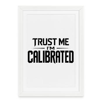 Citation de joueur VR Crois-moi, je suis calibré - Affiche encadrée (27 × 37 cm) - blanc - Devant