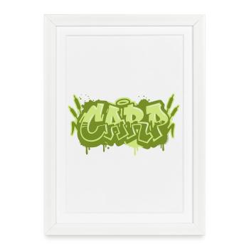 Carp Graffiti Lettering - Framed poster (27 × 37 cm) - white - Front