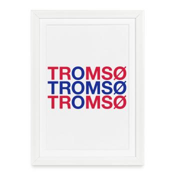 TROMSO Norway Norway Norge Norwegian Flag - Framed poster (27 × 37 cm) - white - Front