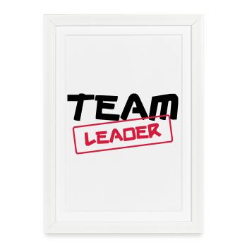 [ Team Leader ] - Affiche encadrée (27 × 37 cm) - blanc - Devant