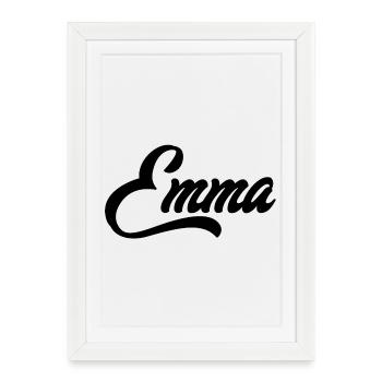 Emma Nom - Affiche encadrée (27 × 37 cm) - blanc - Devant