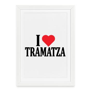 t-shirt J’adore Tramatza t-shirt Sardaigne - Affiche encadrée (27 × 37 cm) - blanc - Devant