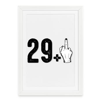 2014 Bold Middle Finger Graffiti - Affiche encadrée (27 × 37 cm) - blanc - Devant
