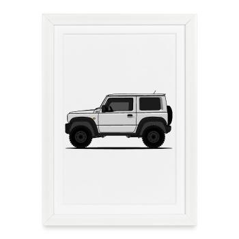 Jimny White - Framed poster (27 × 37 cm) - white - Front