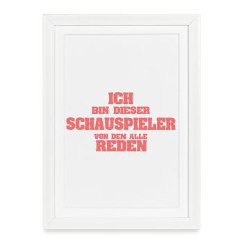 Beruf Schauspieler - Gerahmtes Poster (27 × 37 cm) - Weiß - Vorne