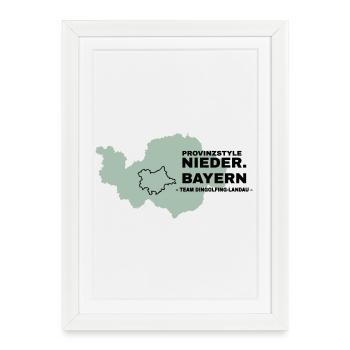 Basse-Bavière | DINGOLFING-LANDAU - Affiche encadrée (27 × 37 cm) - blanc - Devant