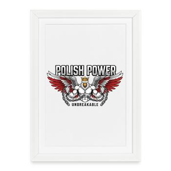 Polish Power - Husaria Gym Beast - Framed poster (27 × 37 cm) - white - Front