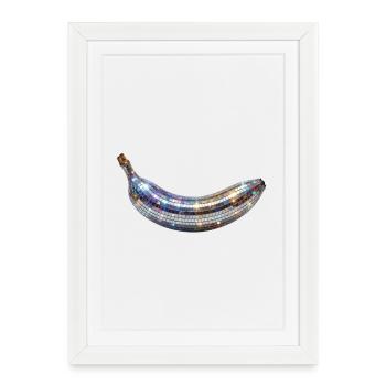 Disco Banana - Framed poster (27 × 37 cm) - white - Front