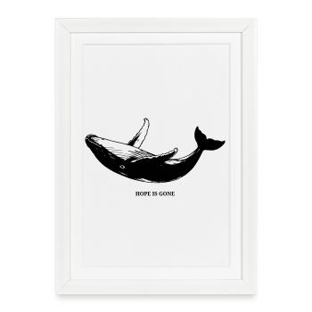 Hope is gone - black - Framed poster (27 × 37 cm) - white - Front