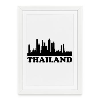 Skyline de Thaïlande - Affiche encadrée (27 × 37 cm) - blanc - Devant