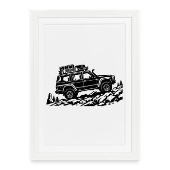 La puissance du sentier – tout-terrain - Affiche encadrée (27 × 37 cm) - blanc - Devant