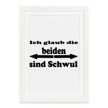 I think they are gay - Framed poster (27 × 37 cm) - white - Front