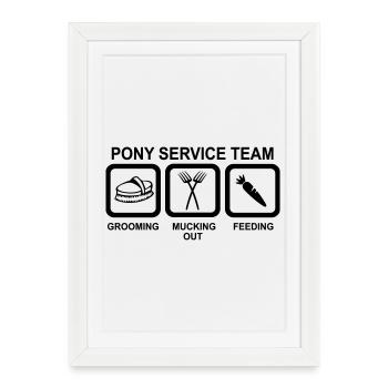 6061912 127024060 Pony - Affiche encadrée (27 × 37 cm) - blanc - Devant