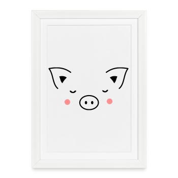 Porcinet Porcinet - Affiche encadrée (27 × 37 cm) - blanc - Devant