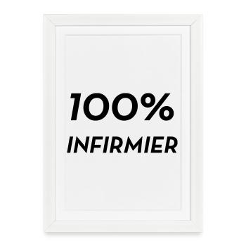 Infirmière / Infirmier / Hôpital / Médecine / - Affiche encadrée (27 × 37 cm) - blanc - Devant