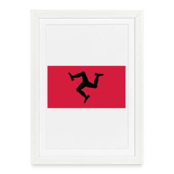 The Manx Triskelion, Emblem of the Isle of Man - Framed poster (27 × 37 cm) - white - Front