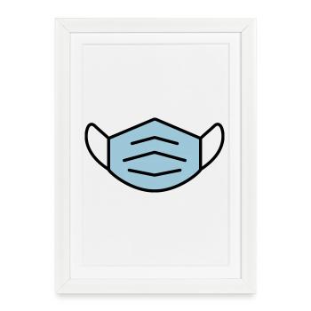 Great vector from a mask - Framed poster (27 × 37 cm) - white - Front