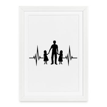 2 daughters pulse - Framed poster (27 × 37 cm) - white - Front