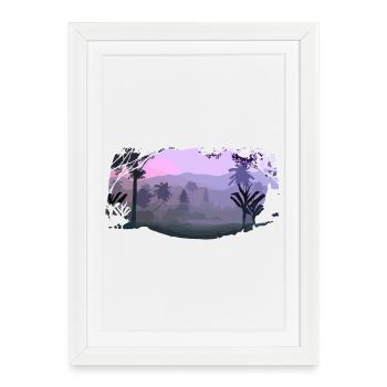 Paysage - Affiche encadrée (27 × 37 cm) - blanc - Devant