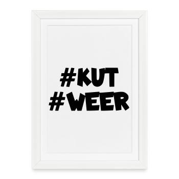 Chatte à nouveau # - Affiche encadrée (27 × 37 cm) - blanc - Devant