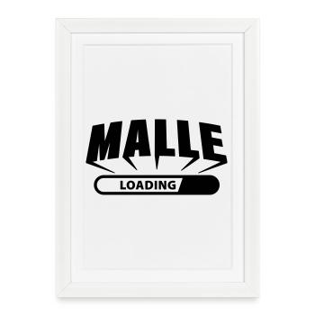 Malle loading - Gerahmtes Poster (27 × 37 cm) - Weiß - Vorne