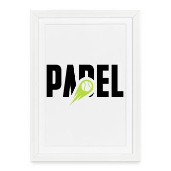 Padel - Affiche encadrée (27 × 37 cm) - blanc - Devant