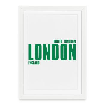 Londres – Angleterre Lyric Design - Affiche encadrée (27 × 37 cm) - blanc - Devant