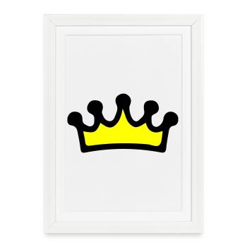 Crown Symbol - Framed poster (27 × 37 cm) - white - Front