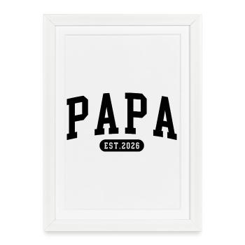 Dad Est 2026 New Dad Mom Pregnancy Father 26 - Framed poster (27 × 37 cm) - white - Front
