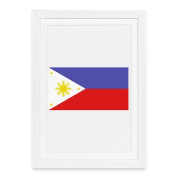 Drapeau philippin - Affiche encadrée (27 × 37 cm) - blanc - Devant