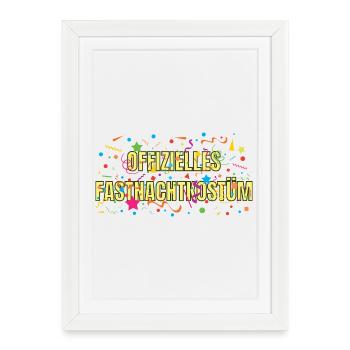 Costume officiel de carnaval - Affiche encadrée (27 × 37 cm) - blanc - Devant