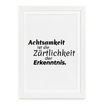 Mindfulness Tenderness - Framed poster (27 × 37 cm) - white - Front