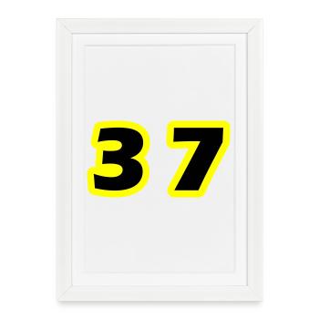 Symbole numérique 37 - Affiche encadrée (27 × 37 cm) - blanc - Devant