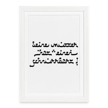 Votre mère a une moustache! - Affiche encadrée (27 × 37 cm) - blanc - Devant