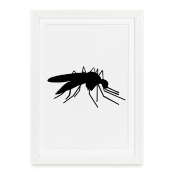 Moustique - Affiche encadrée (27 × 37 cm) - blanc - Devant