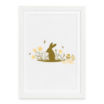Pâques, printemps, pâques, ressort - Affiche encadrée (27 × 37 cm) - blanc - Devant
