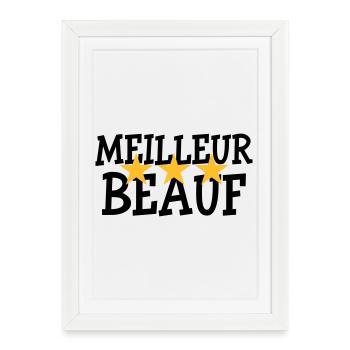 Meilleur Beauf - Affiche encadrée (27 × 37 cm) - blanc - Devant