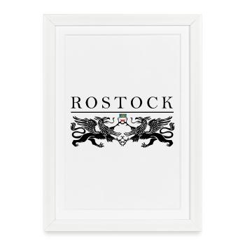Rostock Greif Doubles - Affiche encadrée (27 × 37 cm) - blanc - Devant
