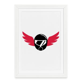 Karting / Kart / Pilote / Voiture - Affiche encadrée (27 × 37 cm) - blanc - Devant