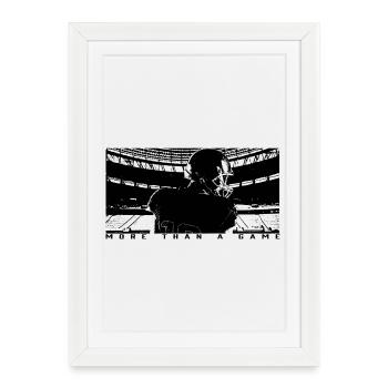 Plus qu’un jeu – Football Passion Design - Affiche encadrée (27 × 37 cm) - blanc - Devant