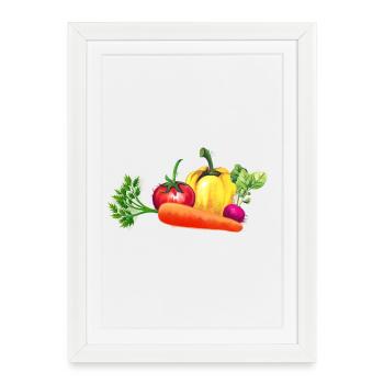 Légume - Affiche encadrée (27 × 37 cm) - blanc - Devant