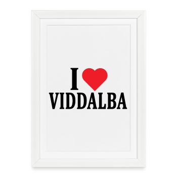 T-shirt J’adore Viddalba t-shirt Sardaigne - Affiche encadrée (27 × 37 cm) - blanc - Devant