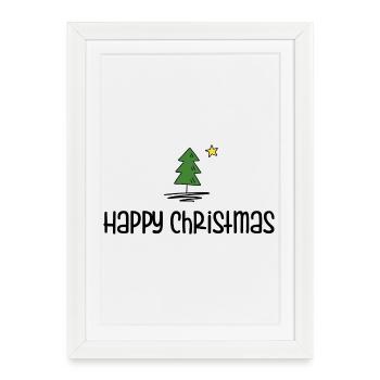 Joyeux Noël - Affiche encadrée (27 × 37 cm) - blanc - Devant