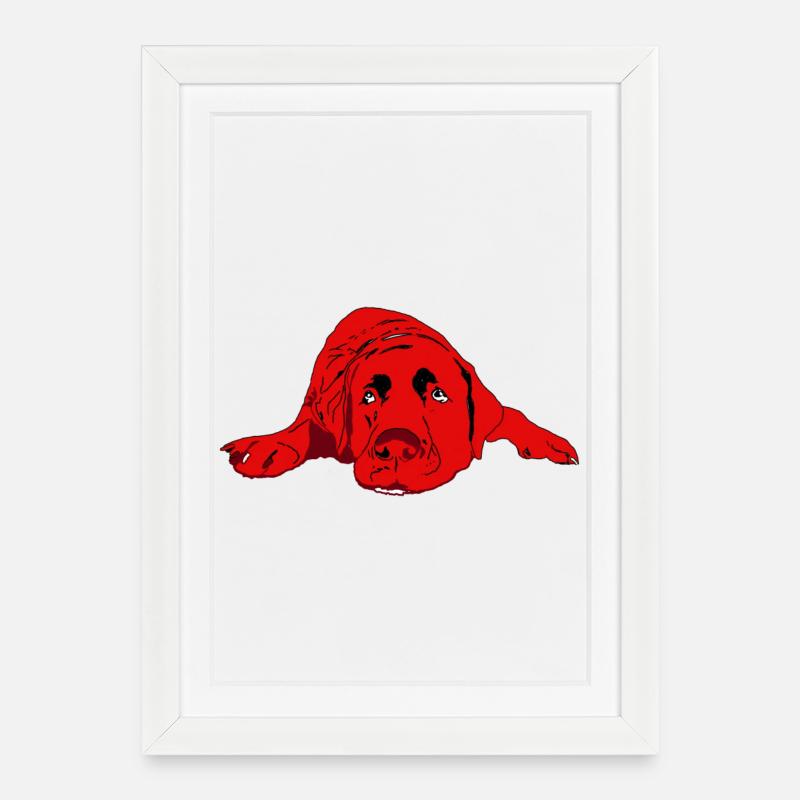 Labrador - Affiche encadrée (27 × 37 cm) - blanc
