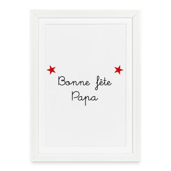 DAD. FATHER'S DAY. HAPPY FATHER'S DAY. HAPPY BIRTHDAY. - Framed poster (27 × 37 cm) - white - Front