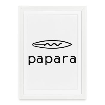 Papara Tahiti Surf Spot - Affiche encadrée (27 × 37 cm) - blanc - Devant