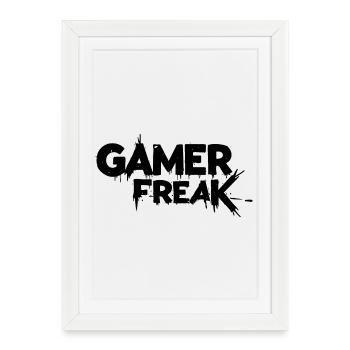 Adoptez l’obsession du jeu - Affiche encadrée (27 × 37 cm) - blanc - Devant